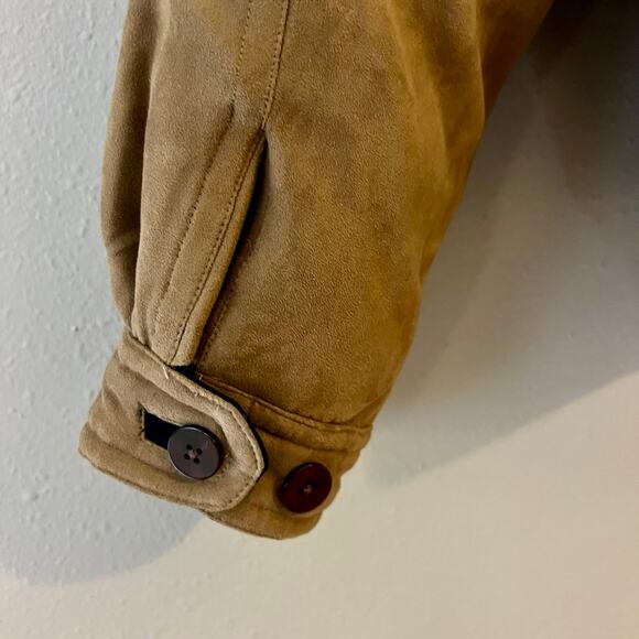 Vintage  Consensus Outerwear Brown Tan Bomber Jacket Size Large L Lg - Picture 7 of 8